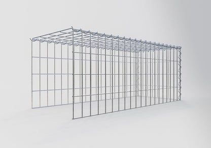 Gabbione aggiuntivo tipo 4 100 cm x 40 cm x 40 cm (L x H x P), dimensione maglia 5 cm x 10 cm, a spirale