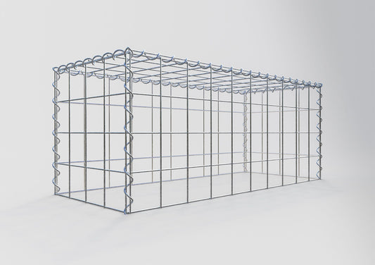 Anbaugabione Typ 3 100 cm x 40 cm x 40 cm (L x H x T), Maschenweite 10 cm x 10 cm, Spirale