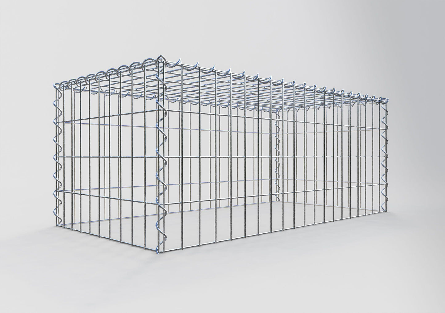 Gavión complementario tipo 3 100 cm x 40 cm x 50 cm (L x A x P), malla 5 cm x 10 cm, espiral