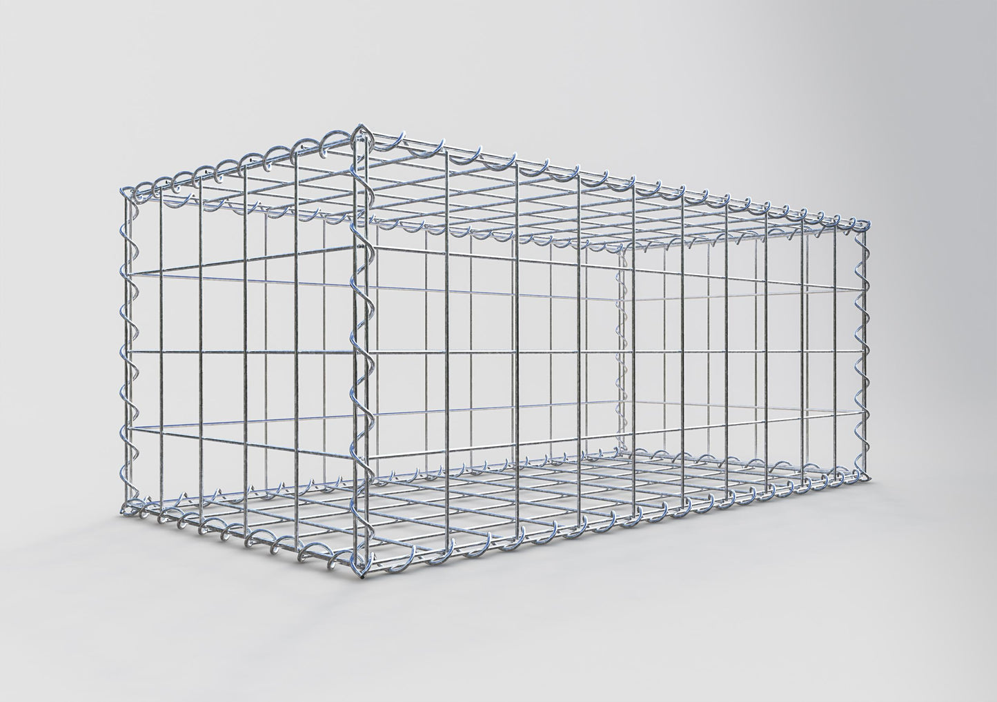 Gabion 100 cm x 40 cm x 50 cm (L x H x P), mailles 10 cm x 10 cm, spirale