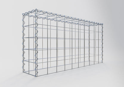 Grown-on gabion type 3 100 cm x 50 cm x 20 cm (L x H x D), mesh size 10 cm x 10 cm, spiral