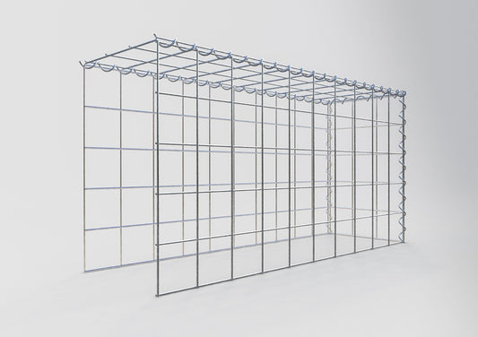 Gabbione aggiuntivo tipo 4 100 cm x 50 cm x 30 cm (L x A x P), maglia 10 cm x 10 cm, spirale