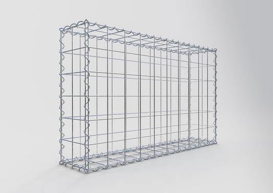 Gabbione 100 cm x 60 cm x 20 cm (L x H x P), maglia 10 cm x 10 cm, spirale
