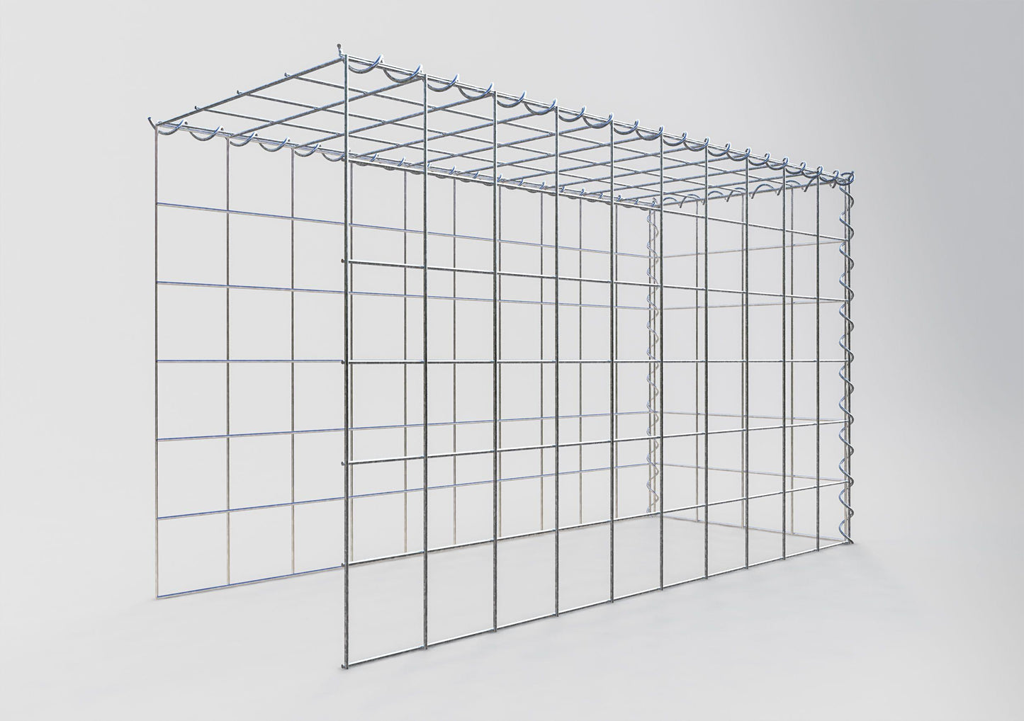 Anbaugabione Typ 4 100 cm x 60 cm x 40 cm (L x H x T), Maschenweite 10 cm x 10 cm, Spirale