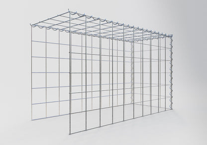 Anbaugabione Typ 4 100 cm x 60 cm x 40 cm (L x H x T), Maschenweite 10 cm x 10 cm, Spirale