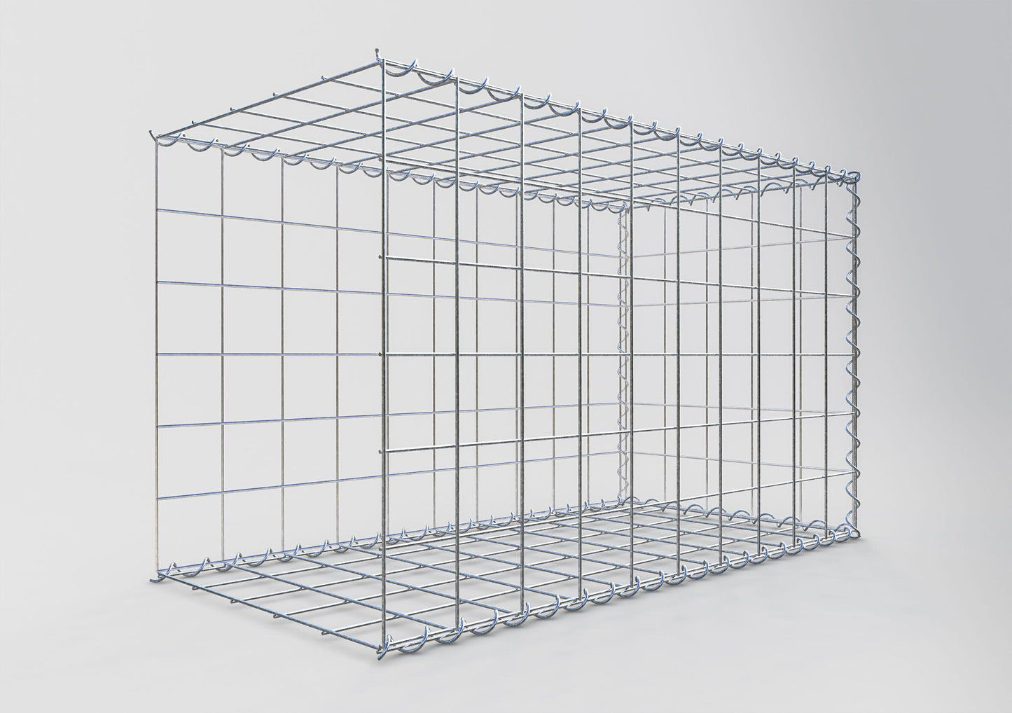 Add-on schanskorf type 2 100 cm x 60 cm x 50 cm (L x H x D), maaswijdte 10 cm x 10 cm, spiraal