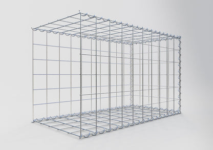 Add-on schanskorf type 2 100 cm x 60 cm x 50 cm (L x H x D), maaswijdte 10 cm x 10 cm, spiraal