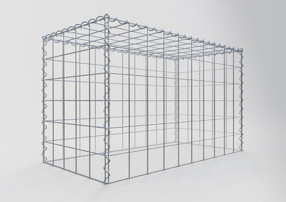 Anbaugabione Typ 3 100 cm x 60 cm x 50 cm (L x H x T), Maschenweite 10 cm x 10 cm, Spirale