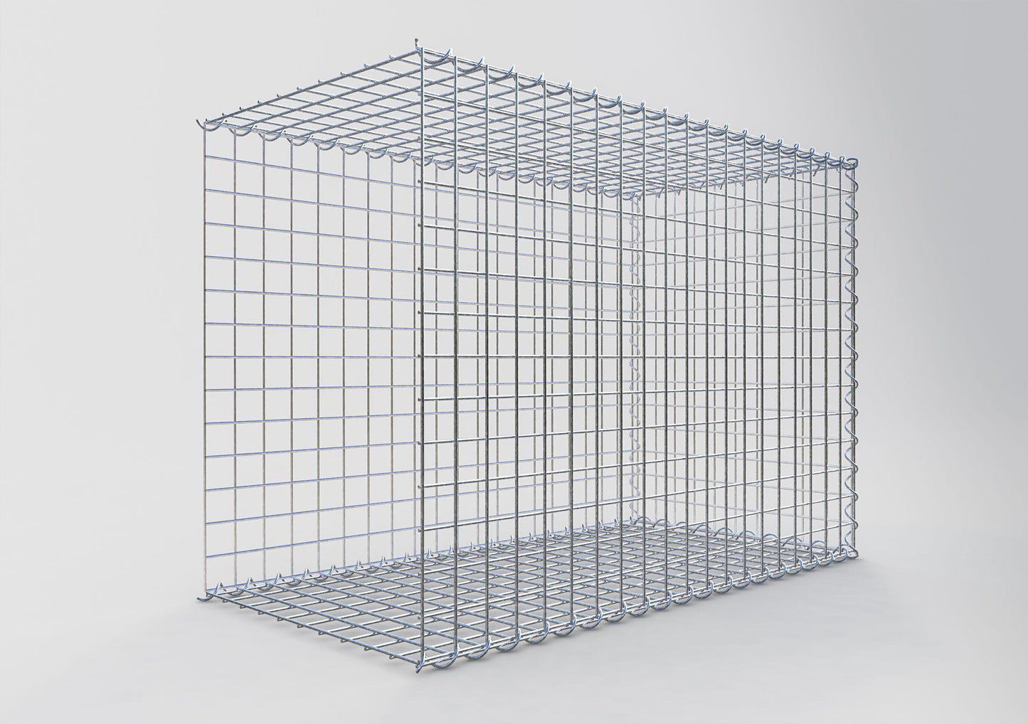 Gabion rapporté type 2 100 cm x 70 cm x 50 cm (L x H x P), mailles 5 cm x 5 cm, spirale