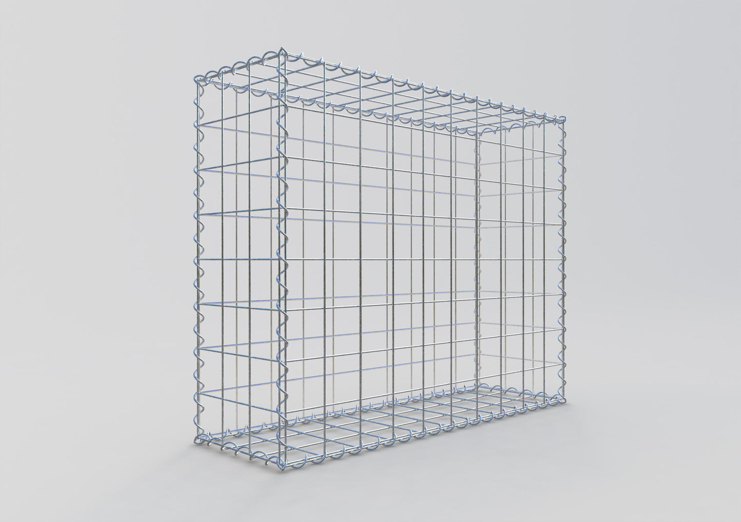 Gabion 100 cm x 80 cm x 30 cm (L x H x D), mesh size 10 cm x 10 cm, spiral