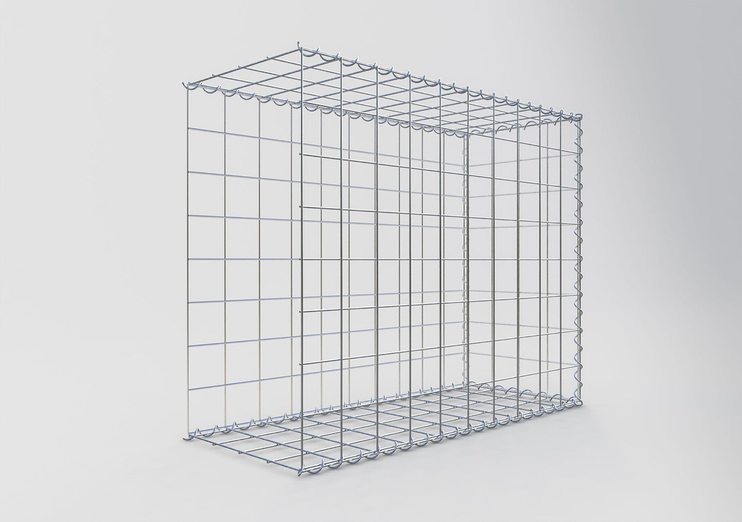 Extra gabion typ 2 100 cm x 80 cm x 40 cm (L x H x D), maskstorlek 10 cm x 10 cm, spiral