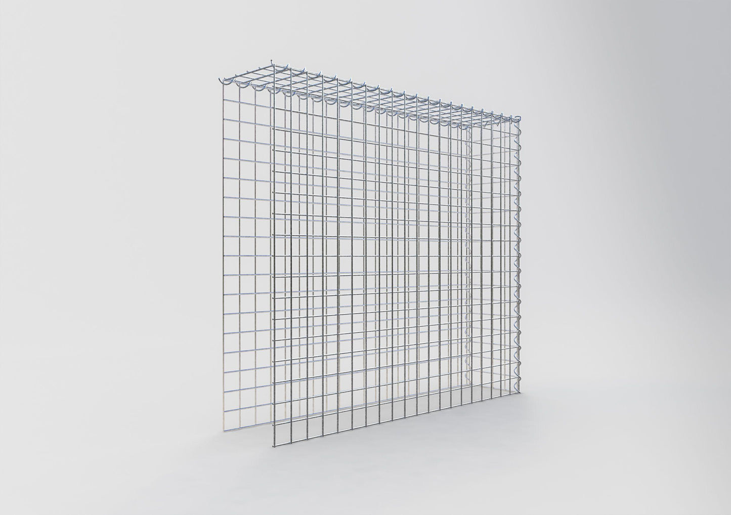 Anbaugabione Typ 4 100 cm x 90 cm x 20 cm (L x H x T), Maschenweite 5 cm x 5 cm, Spirale