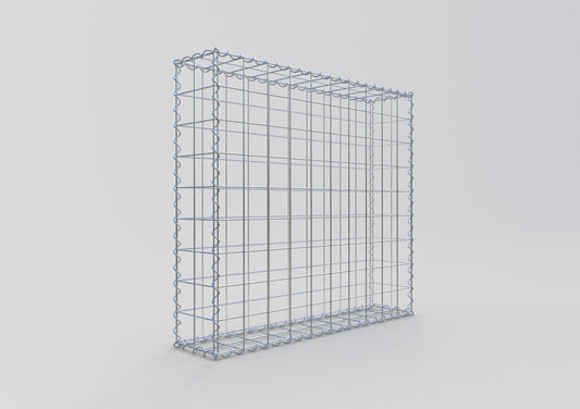 Gavión 100 cm x 90 cm x 20 cm (largo x alto x fondo), malla 10 cm x 10 cm, en espiral