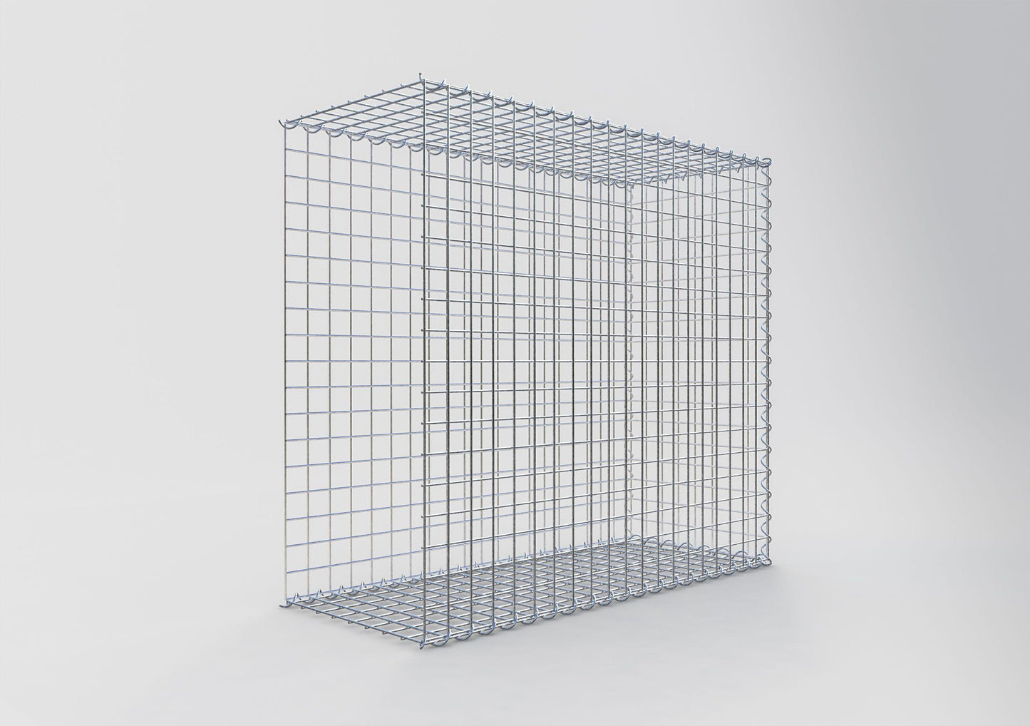 Gabion rapporté type 2 100 cm x 90 cm x 40 cm (L x H x P), mailles 5 cm x 5 cm, spirale