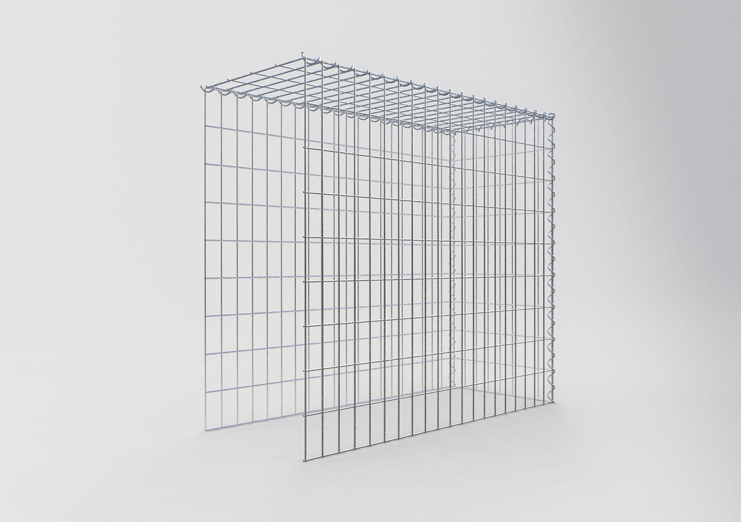 Opvokset gabion type 4 100 cm x 90 cm x 40 cm (L x H x D), maskestørrelse 5 cm x 10 cm, spiral