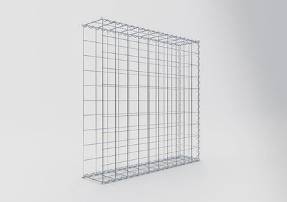 Gabion rapporté type 2 100 cm x 100 cm x 20 cm (L x H x P), mailles 10 cm x 10 cm, spirale