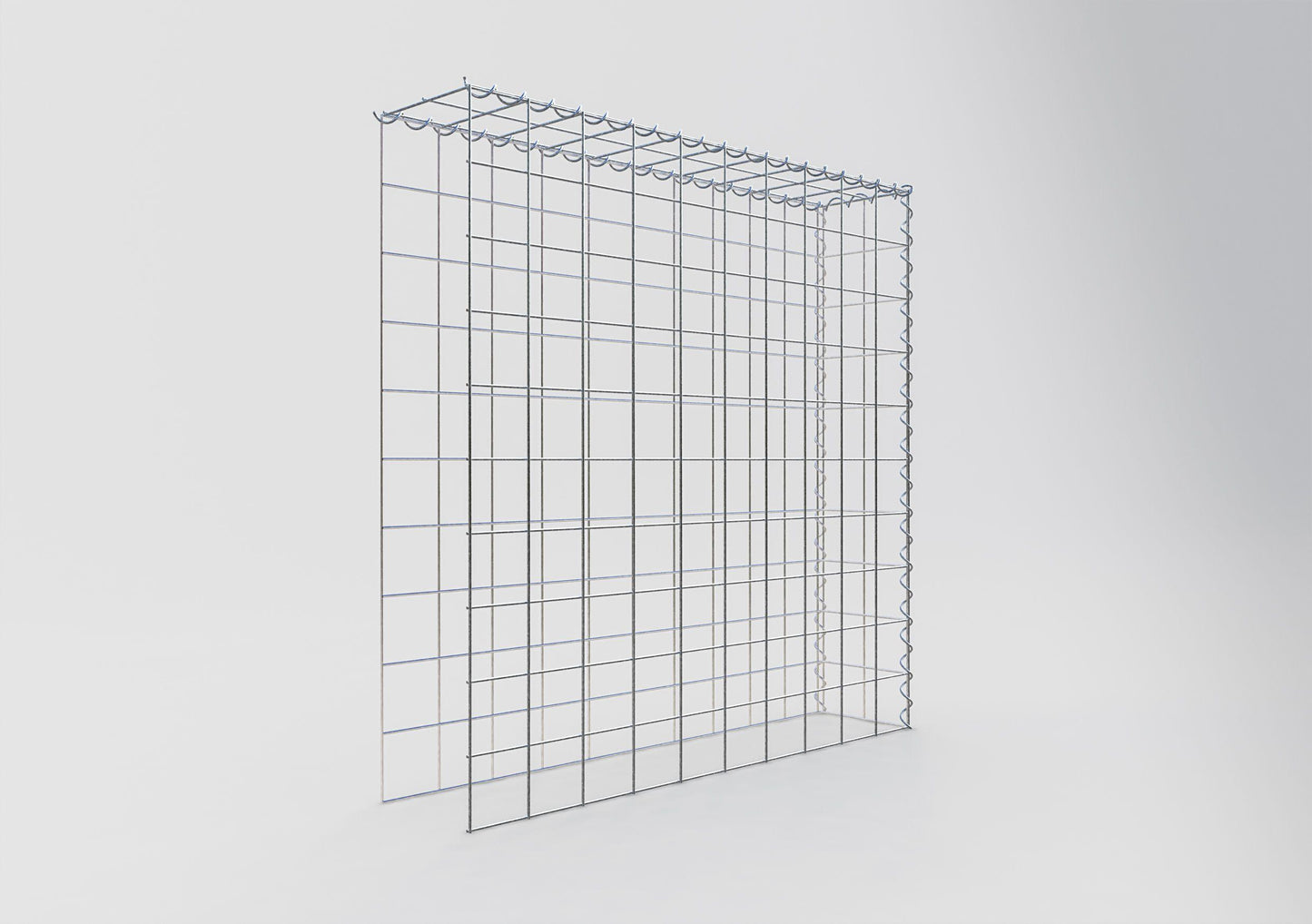 Anbaugabione Typ 4 100 cm x 100 cm x 20 cm (L x H x T), Maschenweite 10 cm x 10 cm, Spirale