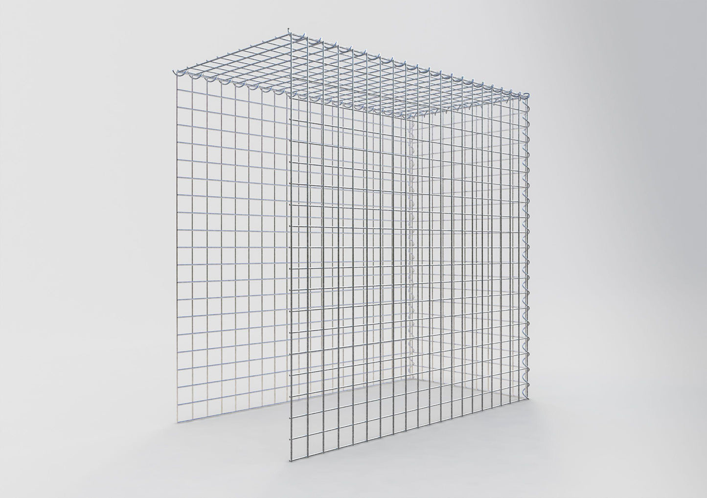 Anbaugabione Typ 4 100 cm x 100 cm x 50 cm (L x H x T), Maschenweite 5 cm x 5 cm, Spirale