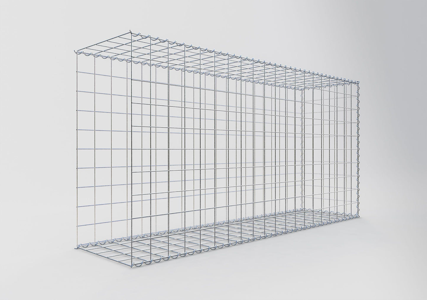 Gavión complementario tipo 2 200 cm x 100 cm x 50 cm (L x A x P), malla 10 cm x 10 cm, espiral