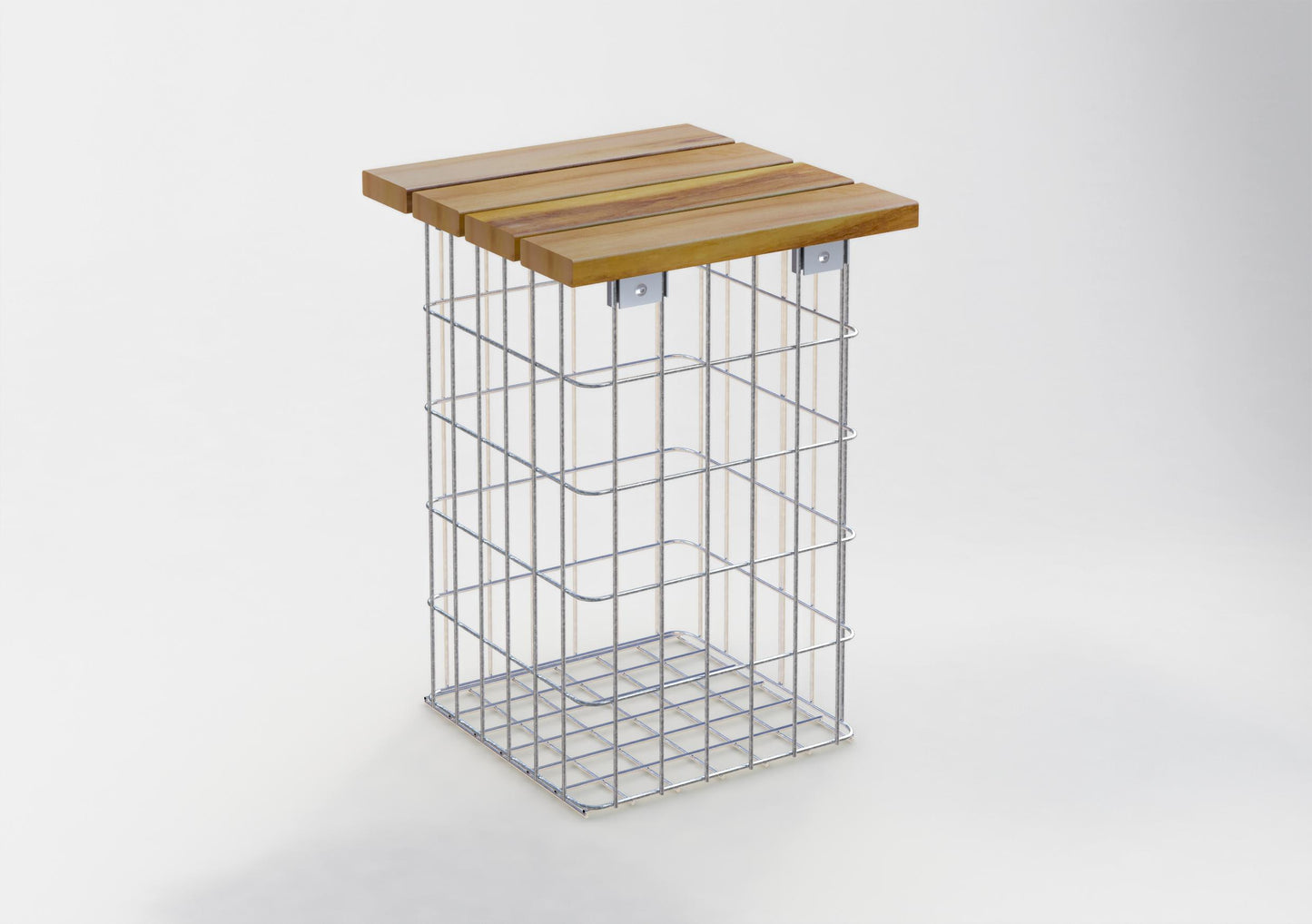 Taburete galvanizado en caliente MW 5 x 10 cm, TEAK