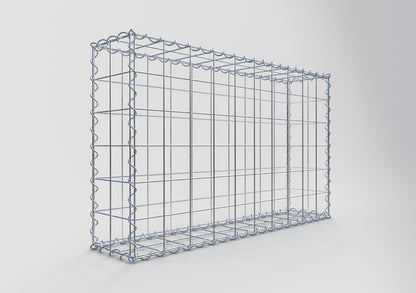 Gabião 100 cm x 60 cm x 20 cm (C x A x P), malhagem 10 cm x 10 cm, espiral