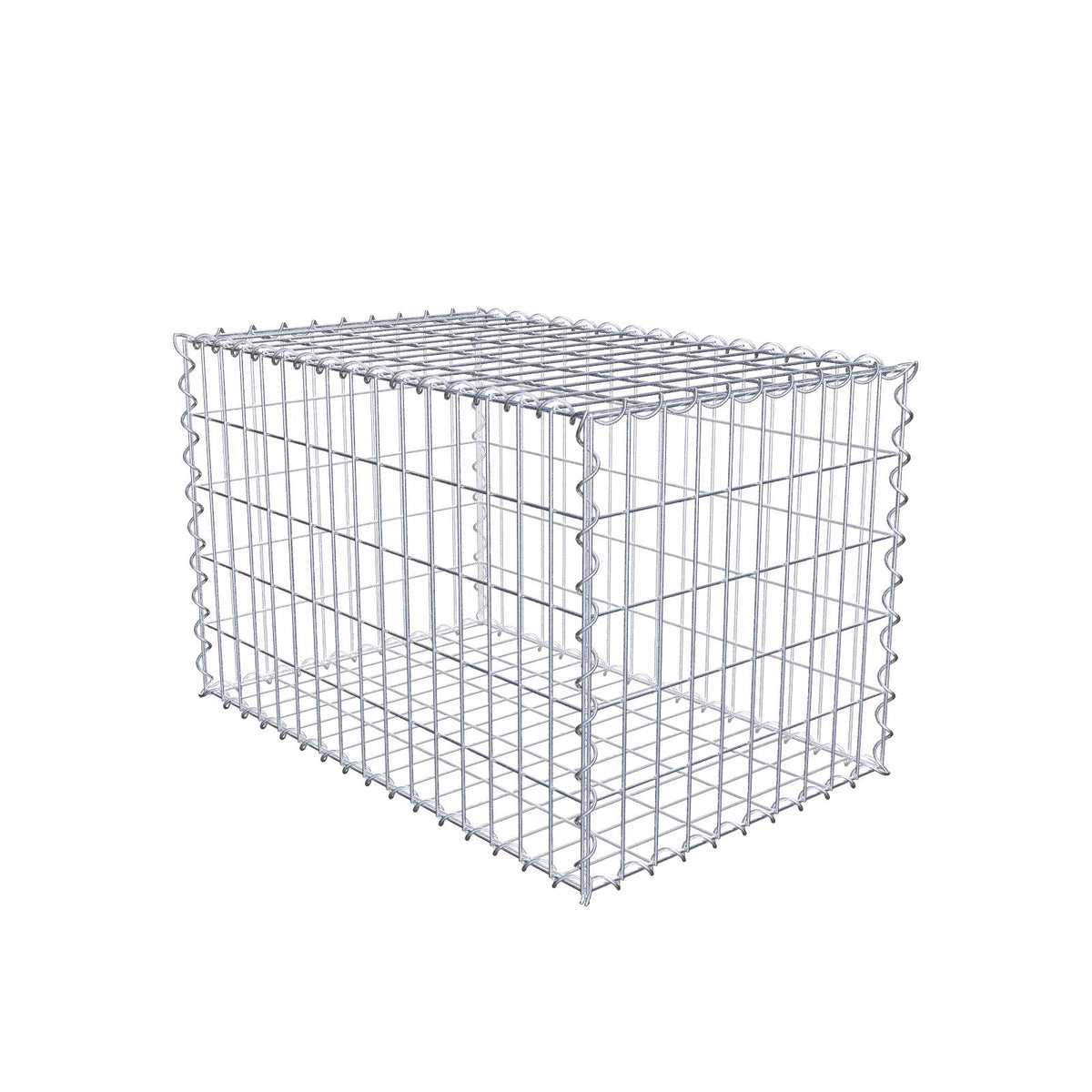 Gabion 80 cm x 50 cm x 50 cm (L x H x D), maskestørrelse 5 cm x 10 cm, spiral