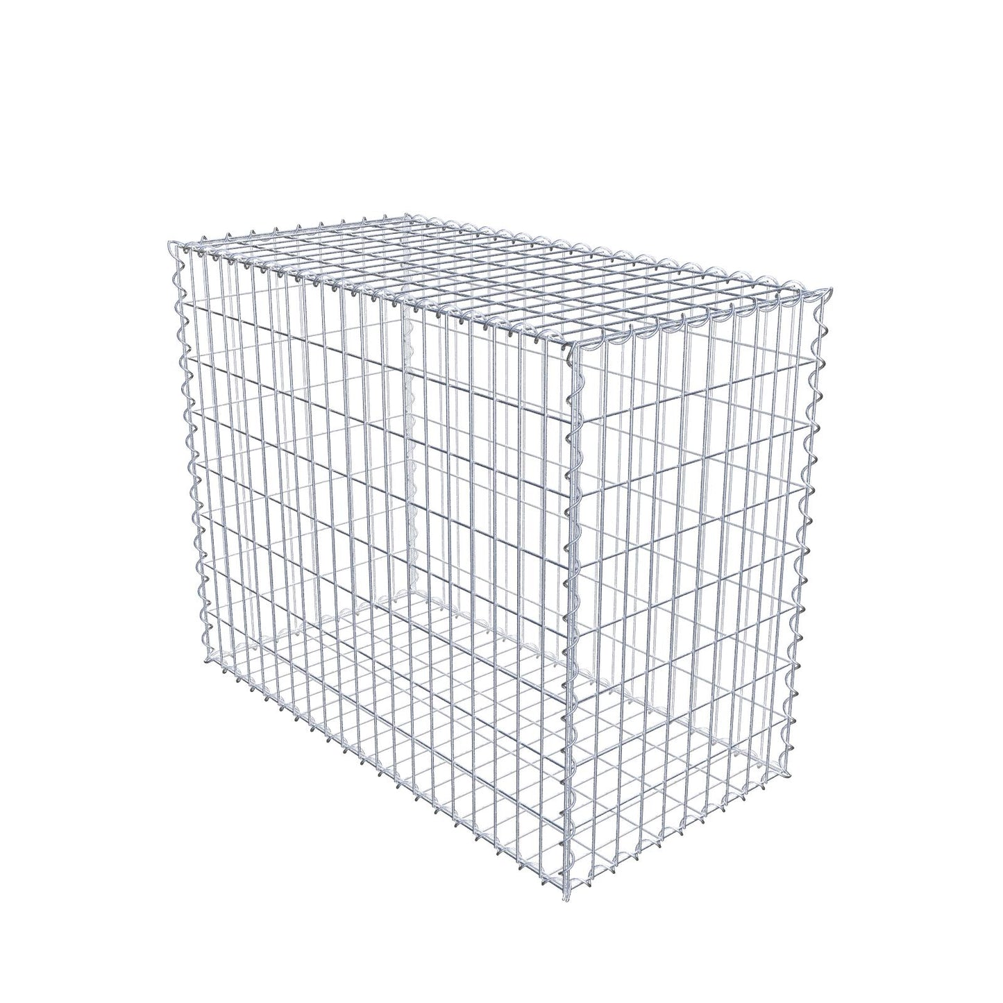 Gabion 100 cm x 80 cm x 50 cm (L x H x D), maskestørrelse 5 cm x 10 cm, spiral