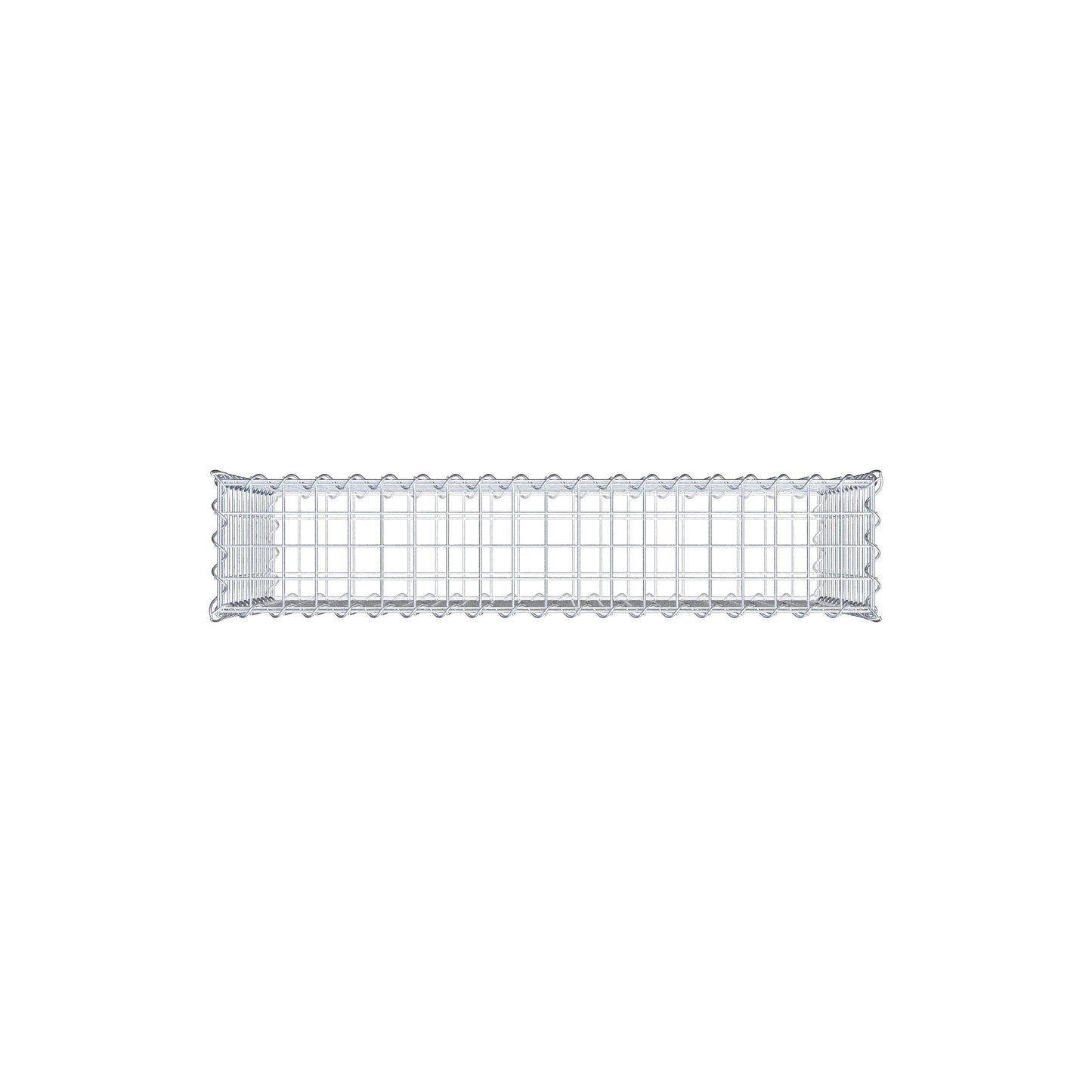 Gabião 100 cm x 60 cm x 20 cm (C x A x P), malhagem 5 cm x 5 cm, espiral