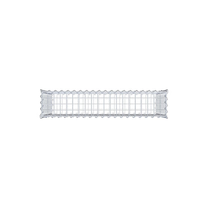 Gabião 100 cm x 60 cm x 20 cm (C x A x P), malhagem 5 cm x 5 cm, espiral