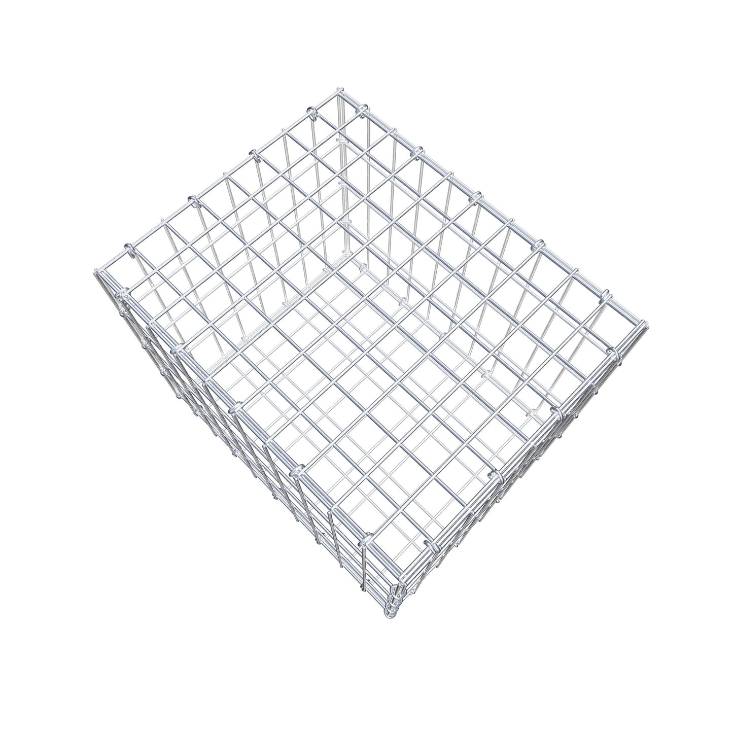 Gabion 50 cm x 40 cm x 40 cm (L x H x P), mailles 5 cm x 10 cm, anneau en C