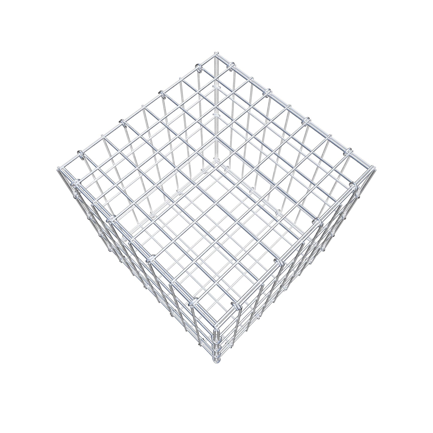 Gabião 40 cm x 40 cm x 40 cm (C x A x P), malhagem 5 cm x 10 cm, anel C