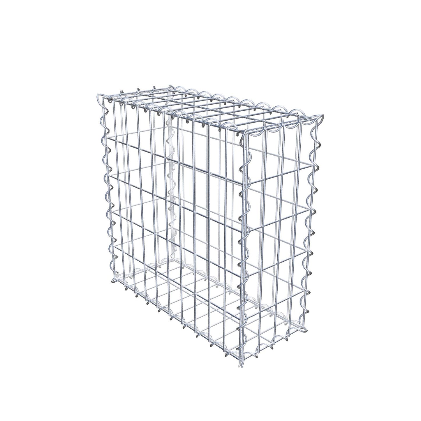 Gabbione 50 cm x 50 cm x 20 cm (L x H x P), maglia 5 cm x 10 cm, spirale