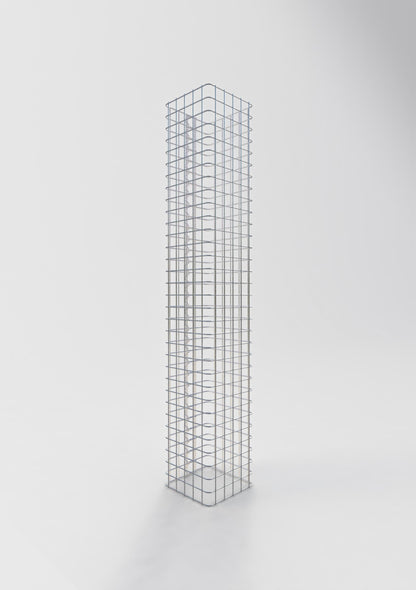 Coluna de gabião quadrada 27 cm x 27 cm, 160 cm de altura, PM 5 cm x 5 cm