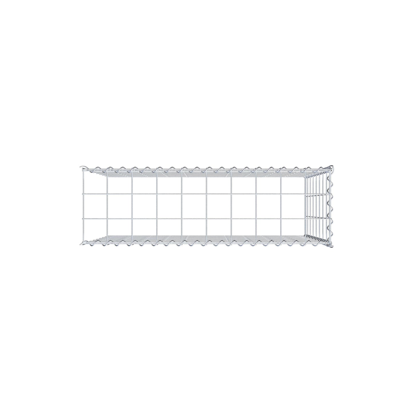 Gabião Tipo 4 100 cm x 80 cm x 30 cm (C x A x P), malhagem 10 cm x 10 cm, espiral