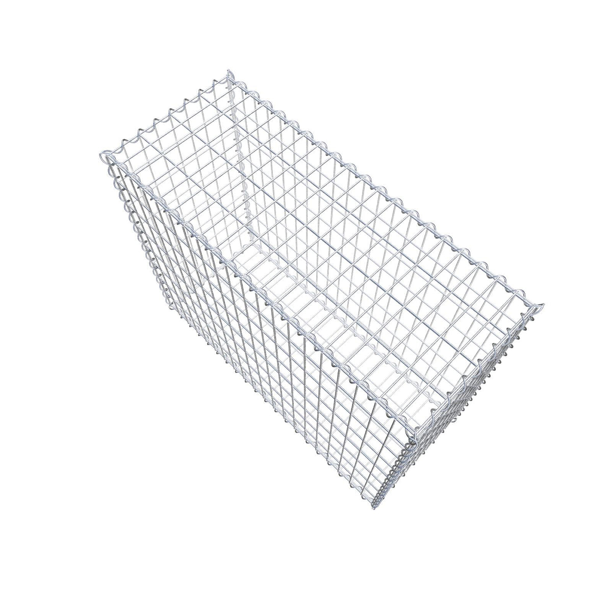Gabbione 100 cm x 80 cm x 40 cm (L x H x P), maglia 5 cm x 10 cm, spirale
