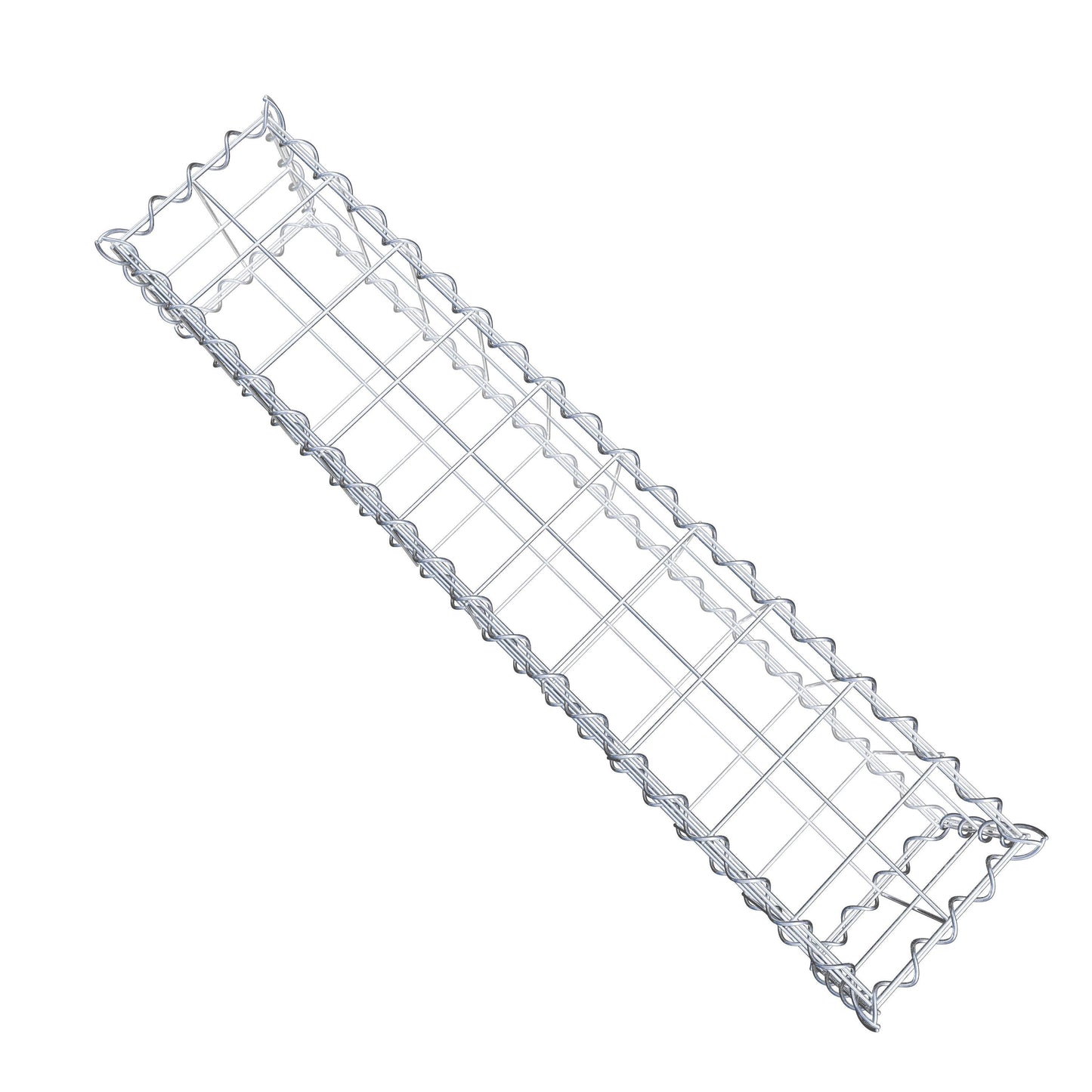 Gabion 100 cm x 20 cm x 20 cm (L x H x D), maskstorlek 10 cm x 10 cm, spiral