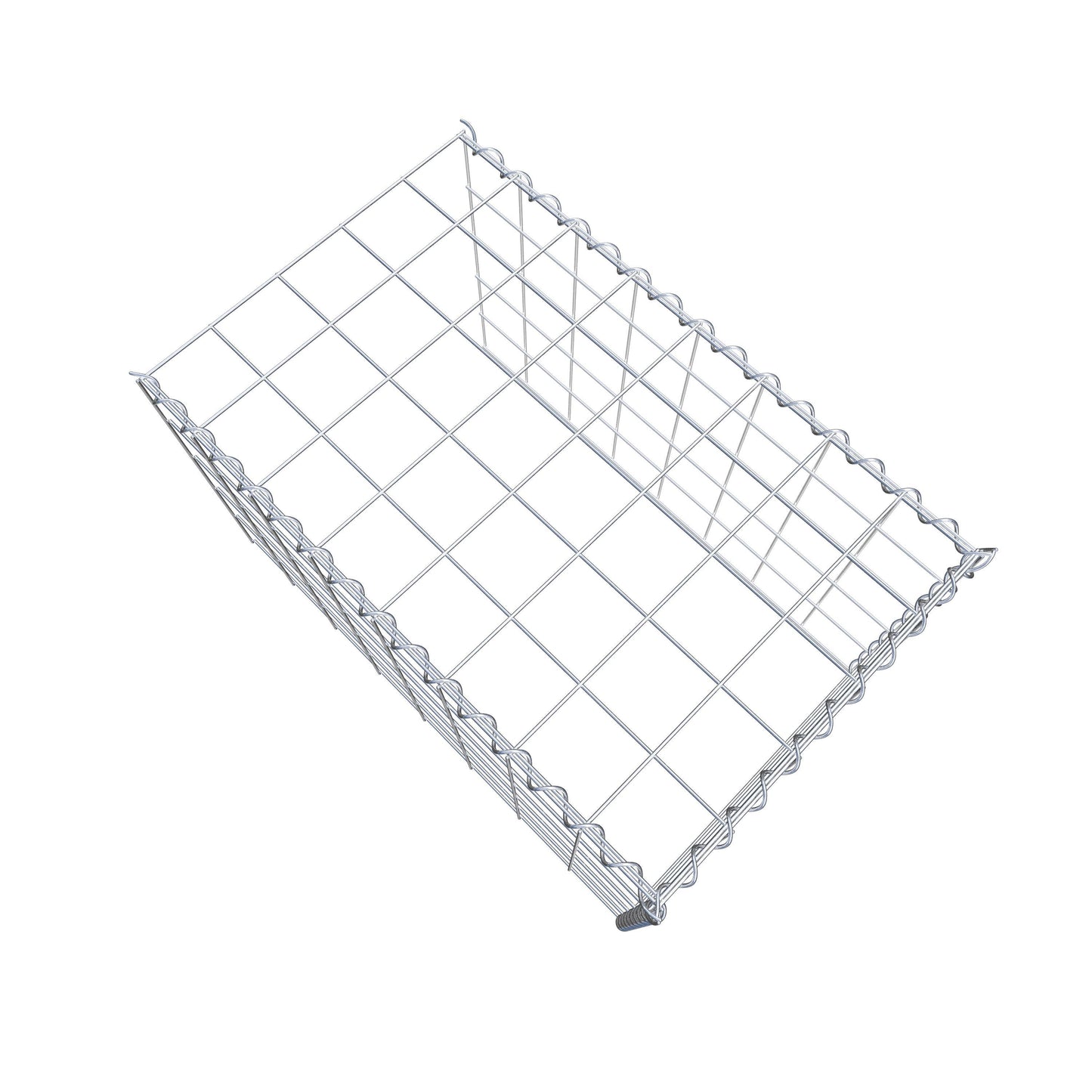 Gabião tipo 4 80 cm x 50 cm x 50 cm (C x A x P), malhagem 10 cm x 10 cm, espiral