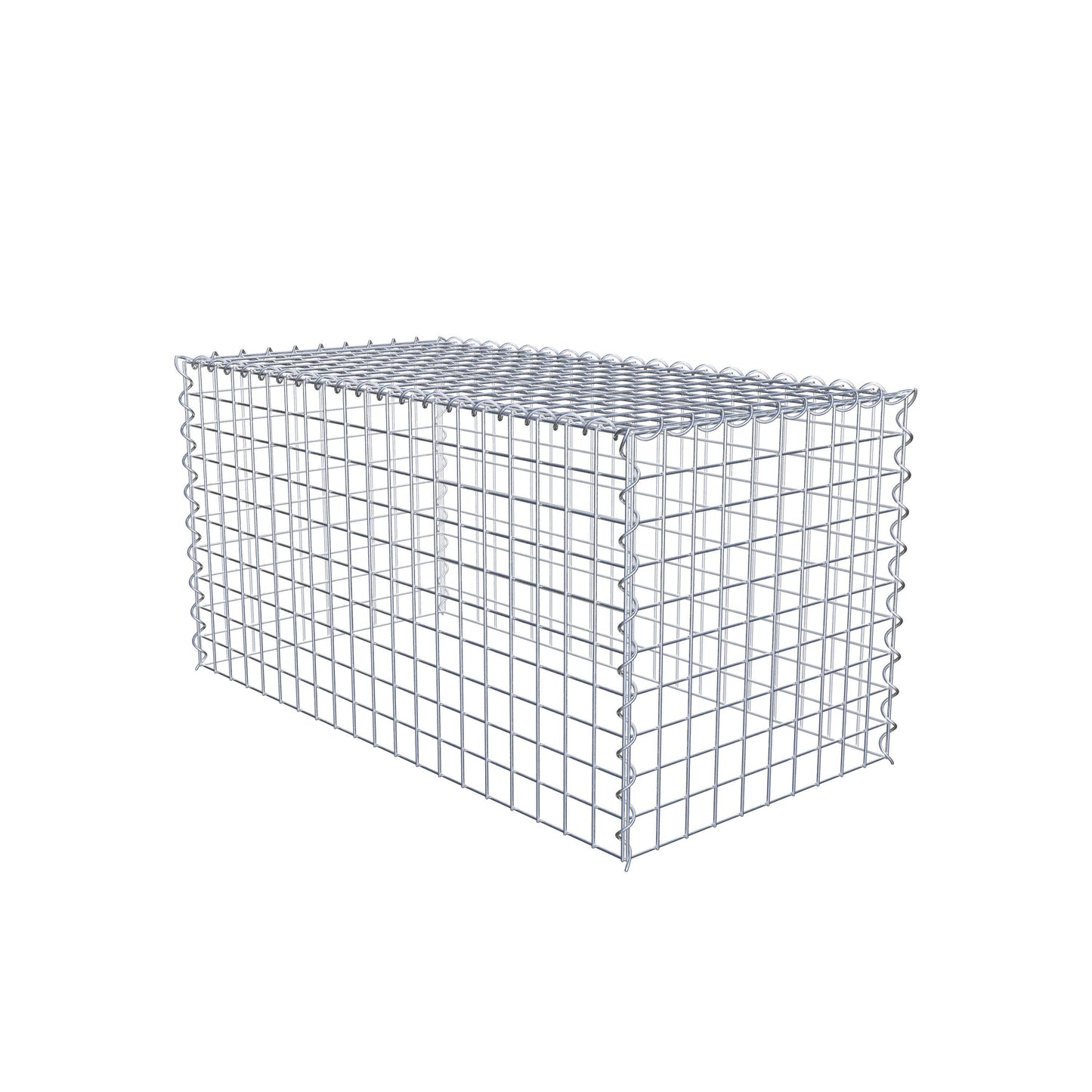 Aangegroeide schanskorf type 3 100 cm x 50 cm x 50 cm (L x H x D), maaswijdte 5 cm x 5 cm, spiraal