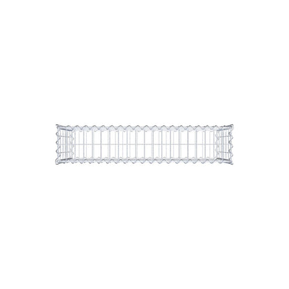 Juego de 2 gaviones 100 cm x 60 cm x 20 cm (L x A x P), malla 5 x 10 cm, espiral