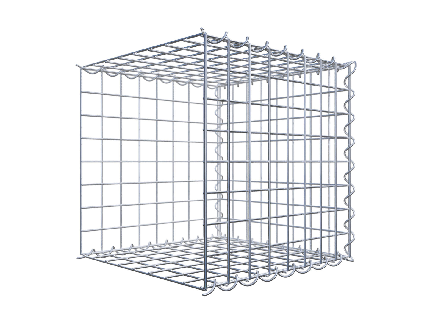 Gabion rapporté type 2 40 cm x 40 cm x 40 cm (L x H x P), mailles 5 cm x 5 cm, spirale