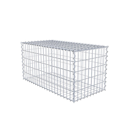 Gabione 100 cm x 50 cm x 50 cm (L x H x T), Maschenweite 5 cm x 10 cm, Spirale