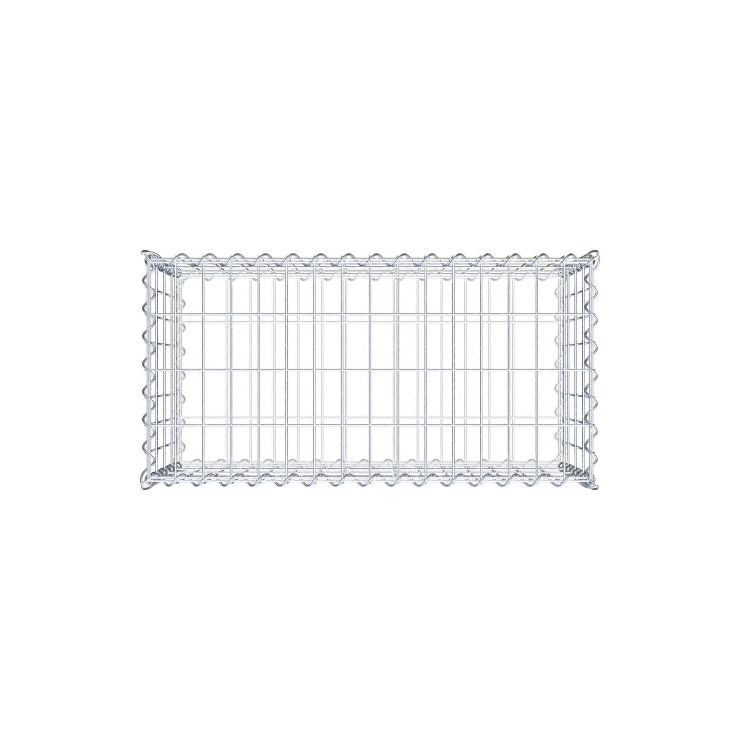 Gabião 80 cm x 40 cm x 40 cm (C x A x P), malhagem 5 cm x 10 cm, espiral