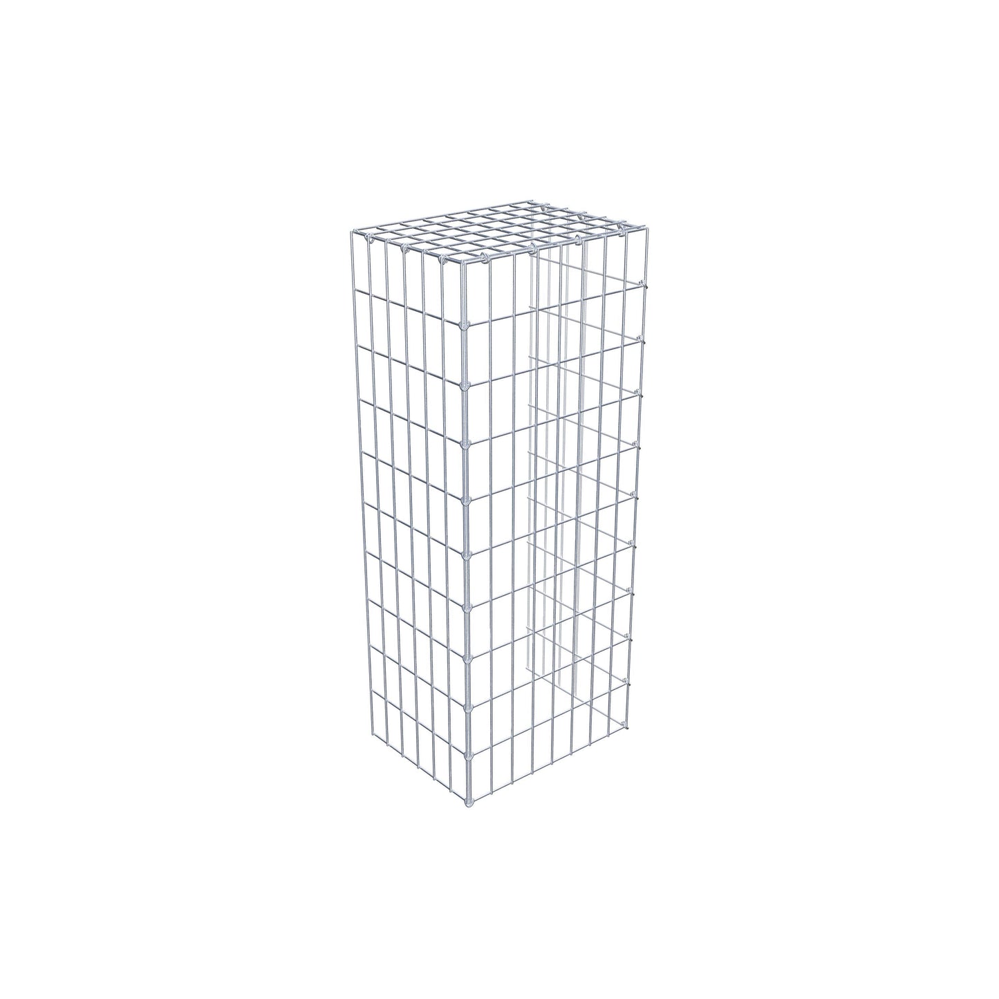 Monteret gabion type 4 100 cm x 30 cm x 40 cm (L x H x D), maskestørrelse 5 cm x 10 cm, C-ring