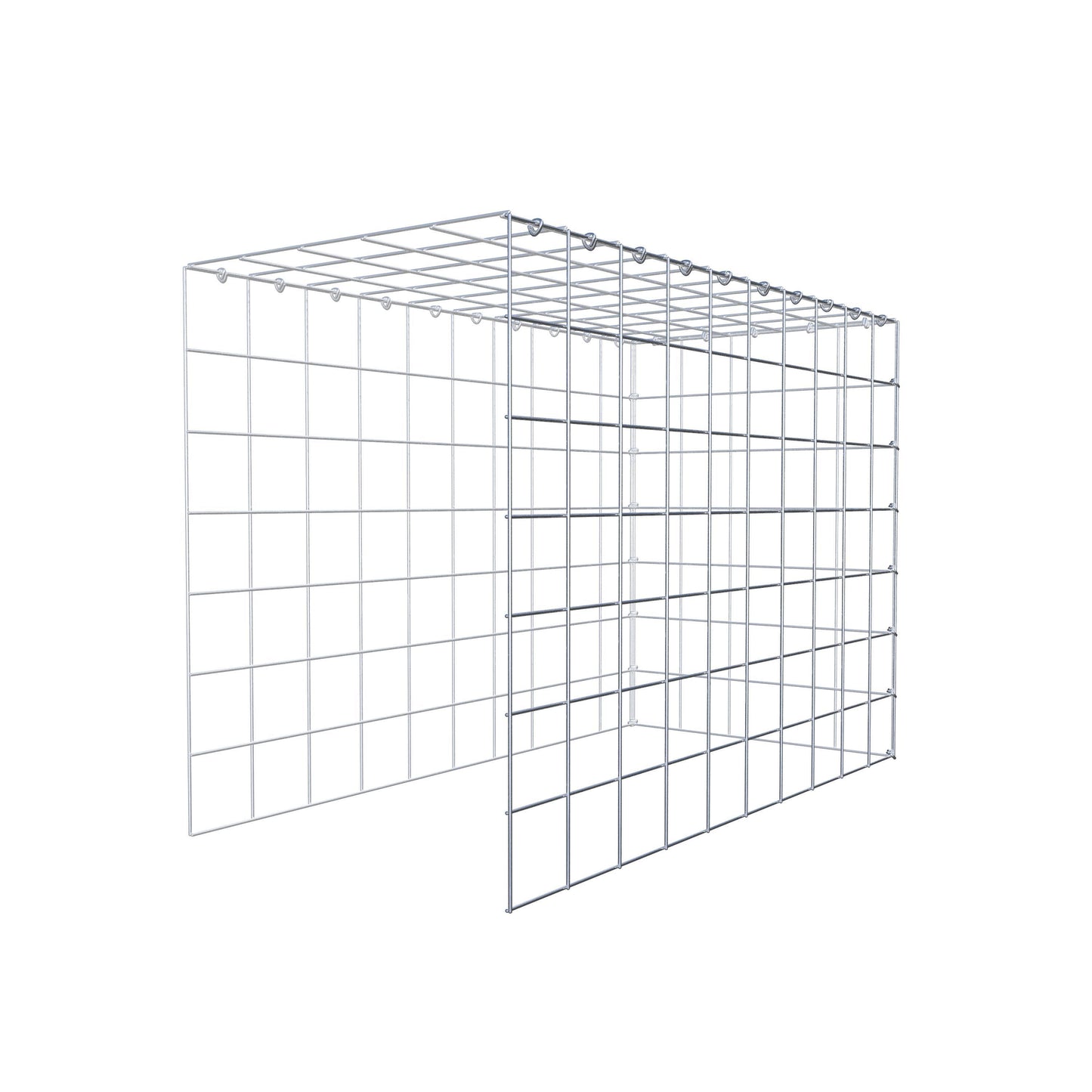 Gabião Tipo 4 100 cm x 70 cm x 50 cm (C x A x P), malhagem 10 cm x 10 cm, anel C