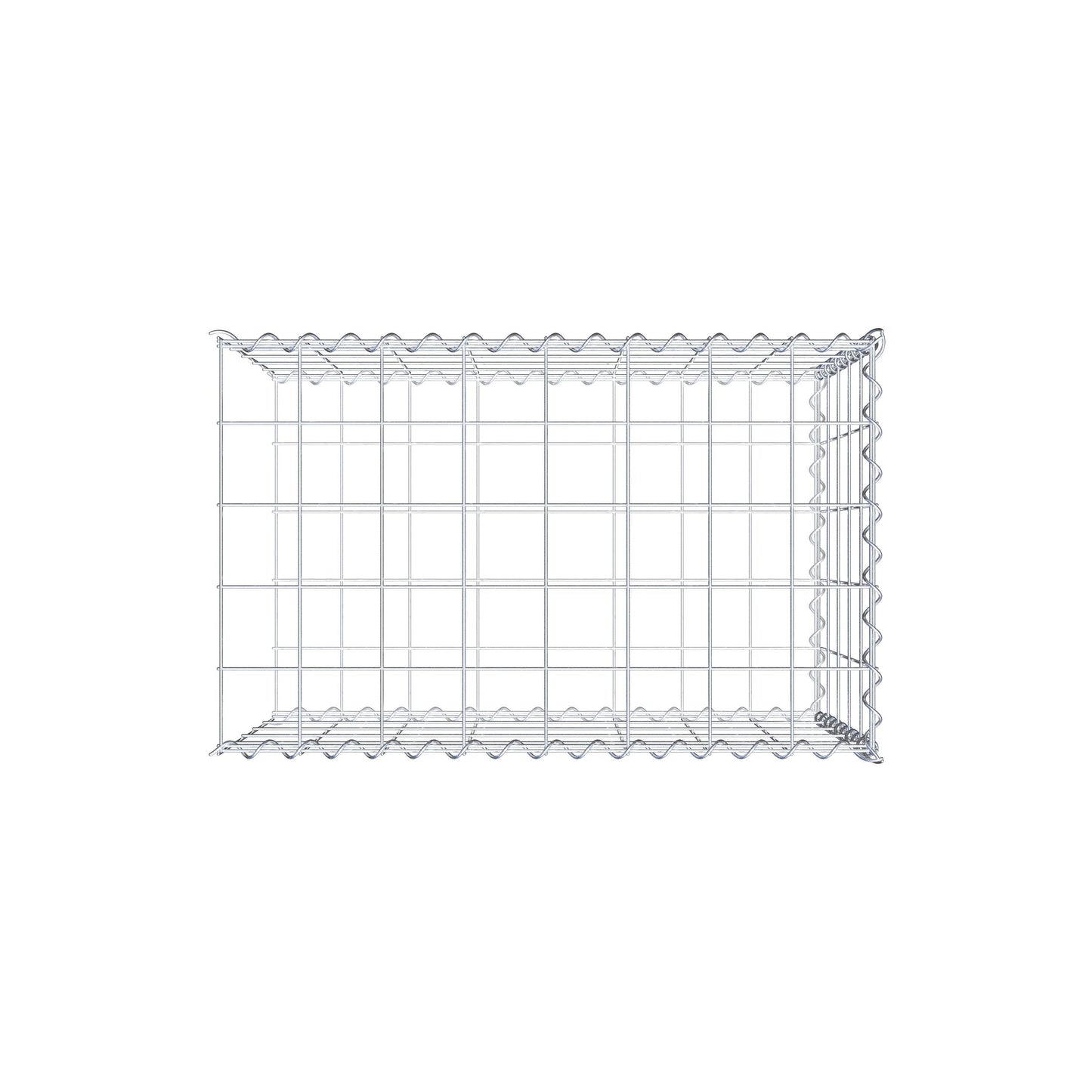 Gabião tipo 2 80 cm x 50 cm x 50 cm (C x A x P), malhagem 10 cm x 10 cm, espiral