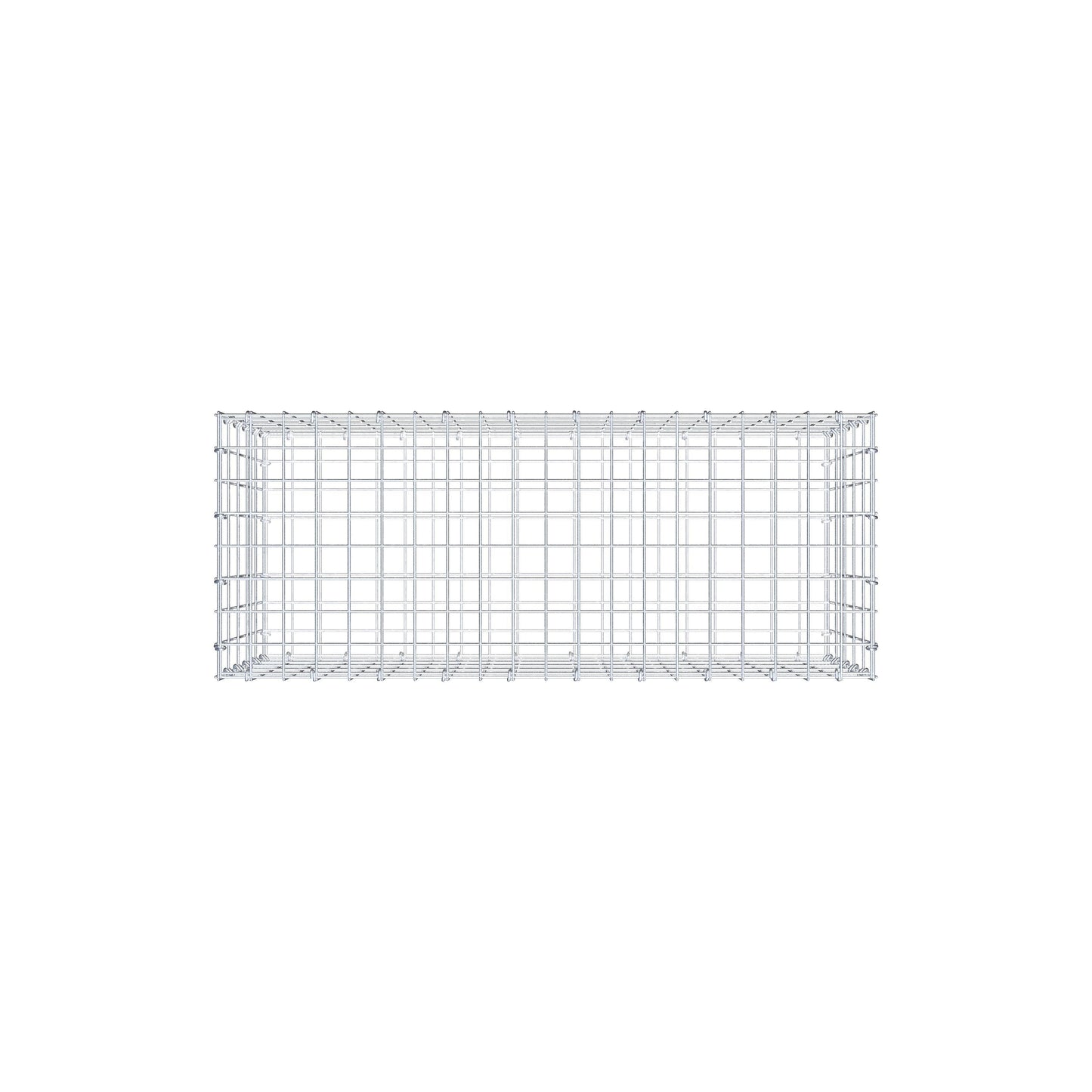 Gavión 100 cm x 50 cm x 40 cm (L x A x P), luz de malla 5 cm x 10 cm, anillo en C