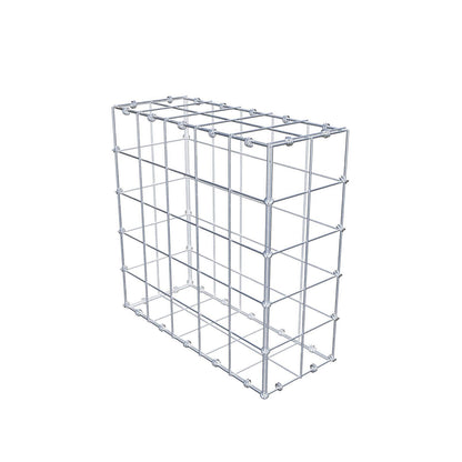 Gabbione 50 cm x 50 cm x 20 cm (L x H x P), maglia 10 x 10 cm, anello a spirale