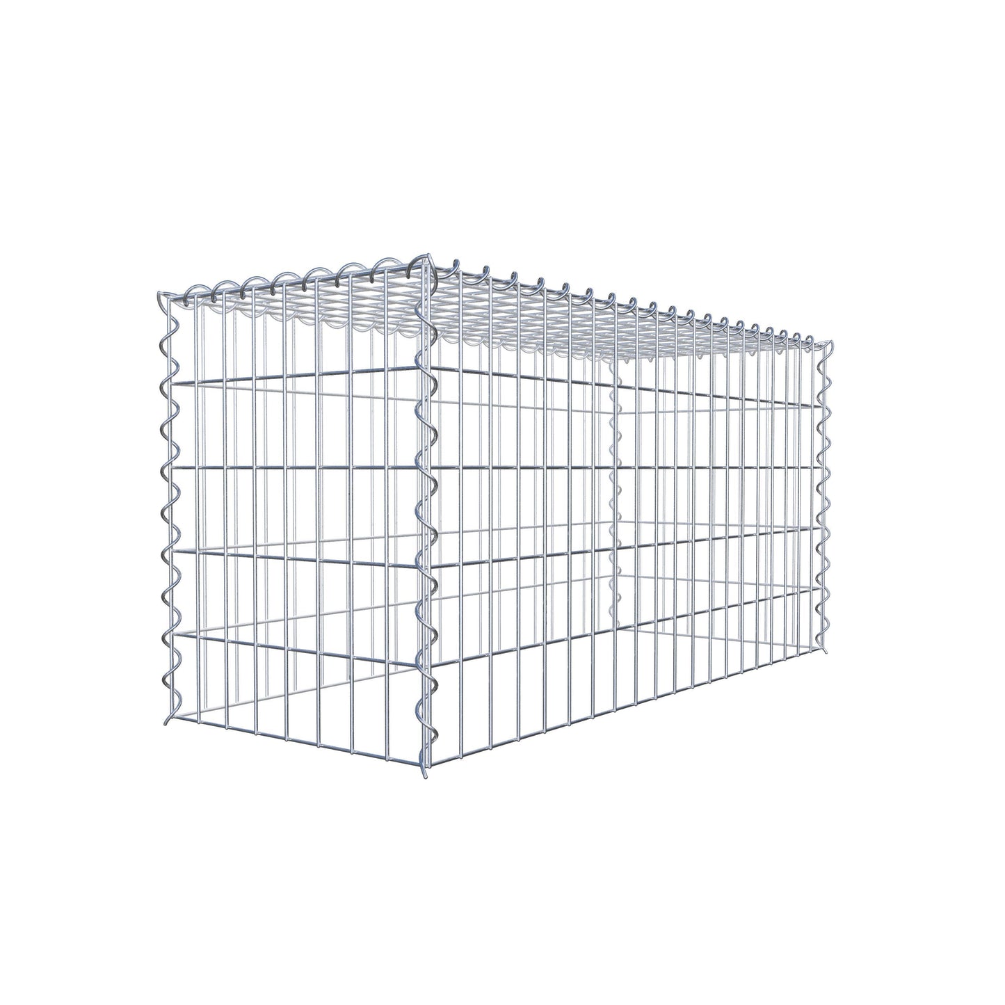 Gabião tipo 3 100 cm x 50 cm x 40 cm (C x A x P), malhagem 5 cm x 10 cm, espiral