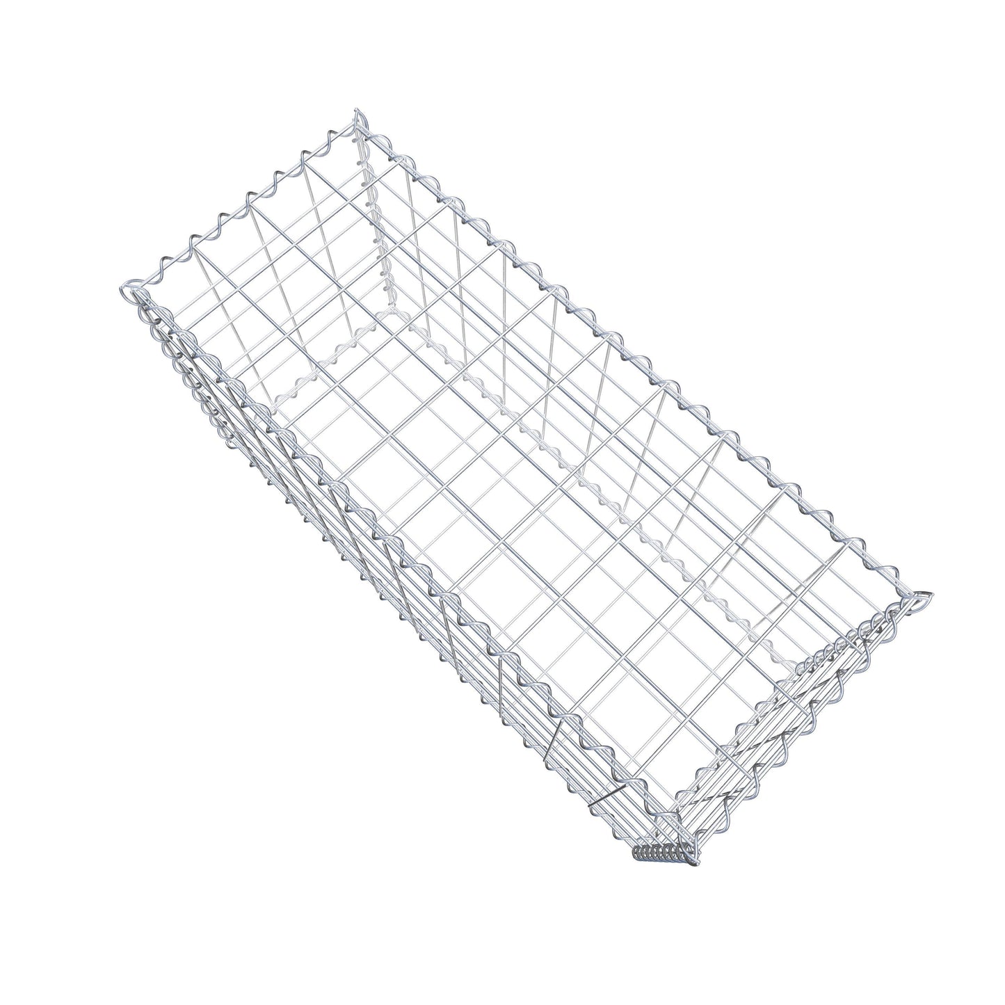 Gabbione 100 cm x 50 cm x 40 cm (L x H x P), maglia 10 cm x 10 cm, spirale