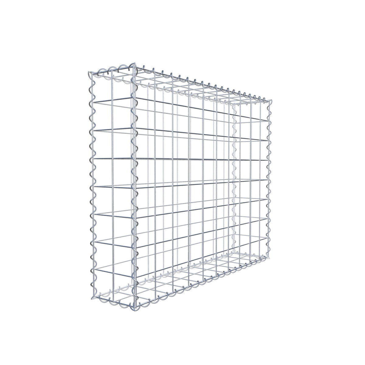 Gabion 100 cm x 80 cm x 20 cm (L x H x P), mailles 10 cm x 10 cm, spirale